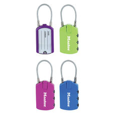 Kombinációs lakat: 2db 30mm-es, címkártyás táskazár (Master Lock 4684T)