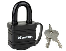 Lakat: 40mm-es műanyagházas lamellás lakat (Master Lock 7804)