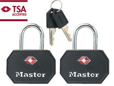 TSA lakat - 2db 23mm-es, egy kulccsal nyítható táskazár (Master Lock 4681)