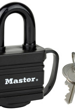 Lakat: 40mm-es műanyagházas lamellás lakat (Master Lock 7804)