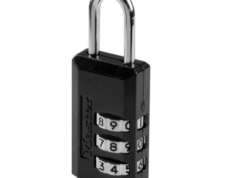 Fekete színű, kombinációs poggyászlakatok