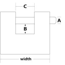 Lakat: Vízszintes zárású biztonsági lakat