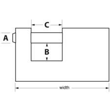 Lakat: 63 mm-es vízszintes zárású rézlakat Lakat: 63 mm-es vízszintes zárású rézlakat
