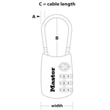 TSA lakat - 30mm-es, kábeles táskazár TSA lakat - 30mm-es, kábeles táskazár