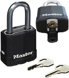 Lakat - 48mm-es, lamellás biztosági lakat, gumis bevonattal (Master Lock M115) Lakat - 48mm-es, lamellás biztosági lakat, gumis bevonattal (Master Lock M115)