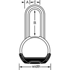 Lakat: 54mm-es krómozott biztonsági lakat Lakat: 54mm-es krómozott biztonsági lakat